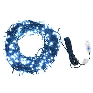 vidaXL Girlianda, 400 &scaron;altų baltų LED lempučių, 40m, vidaus/lauko