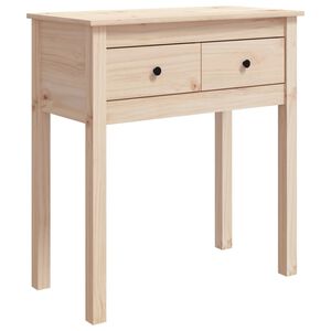 vidaXL Konsolinis staliukas, 70x35x75cm, pu&scaron;ies medienos masyvas