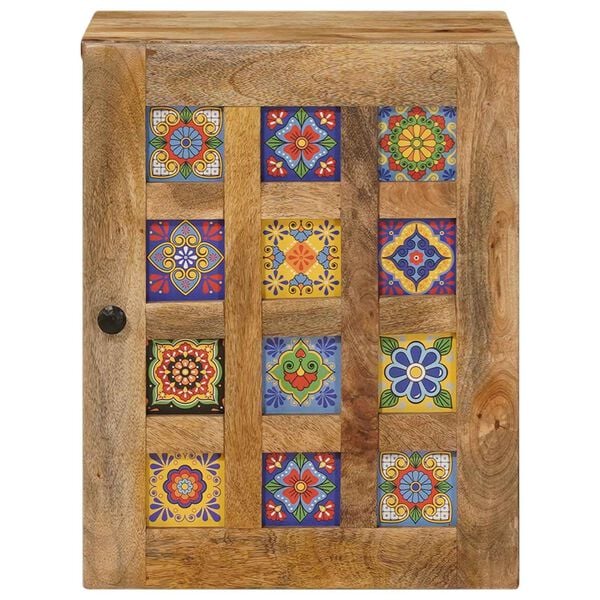 vidaXL Kabančioji vonios spintelė Natūrali 38 x 33,5 x 48 cm