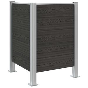vidaXL Atliekų konteinerio tvora Pilka 85 x 85 x 115 cm Alavas ir WPC