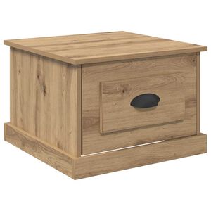 vidaXL Kavos staliukas su stalčių Amatininkų ąžuolas 50 x 50 x 35 cm