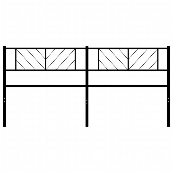 vidaXL Metalinis galvūgalis, juodos spalvos, 200cm