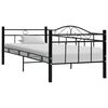 vidaXL Lovos rėmas, juodos spalvos, 90x200cm, metalas