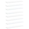 vidaXL Knygų lentynos plok&scaron;tės, 8vnt., baltos, 40x10x1,5cm, MDP