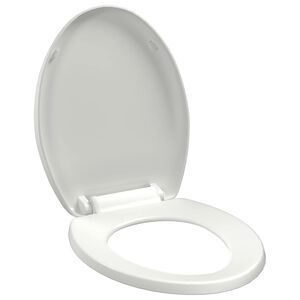 vidaXL Klozeto sėdynė su Soft-close mech., balt. sp., leng. nuim. diz.