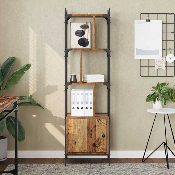 vidaXL Knygų lentyna Senovinis medis 44,5 x 30 x 154,5 cm