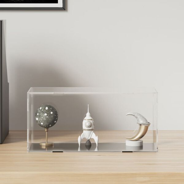 vidaXL Vitrina, permatoma, 24x12x11 cm, akrilas