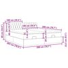 vidaXL Osmanų lovos rėmas su čiužiniais, rudas, 200x200cm, audinys