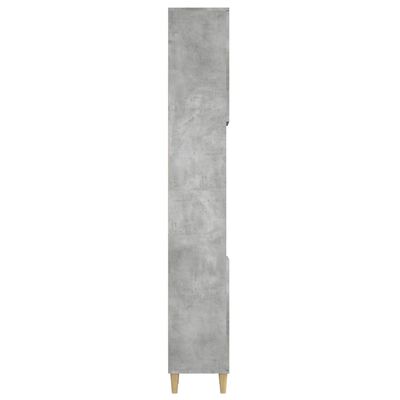 vidaXL Vonios kambario spintelė, betono pilka, 30x30x190cm, mediena