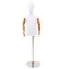vidaXL Reguliuojamas 120-150 cm manekenas su baze Uniseksas PP Balta