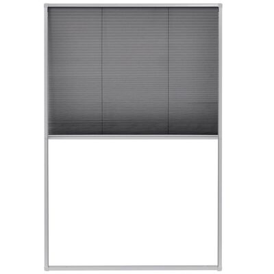 vidaXL Tinklelis nuo vabzdžių langams, plisuotas, aliuminis, 80x120cm