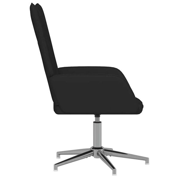 vidaXL Poilsio kėdė, juodos spalvos, aksomas