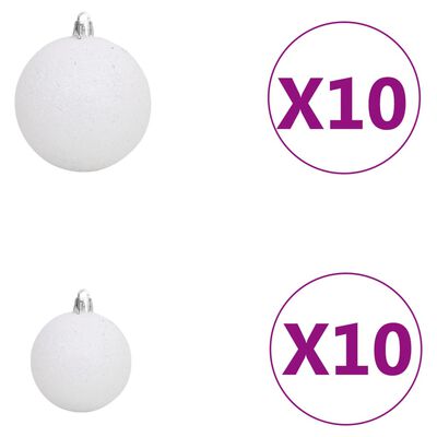 vidaXL Dirbtinė Kalėdų eglutė su LED/žaisliukais/sniegu, 240cm, PVC/PE