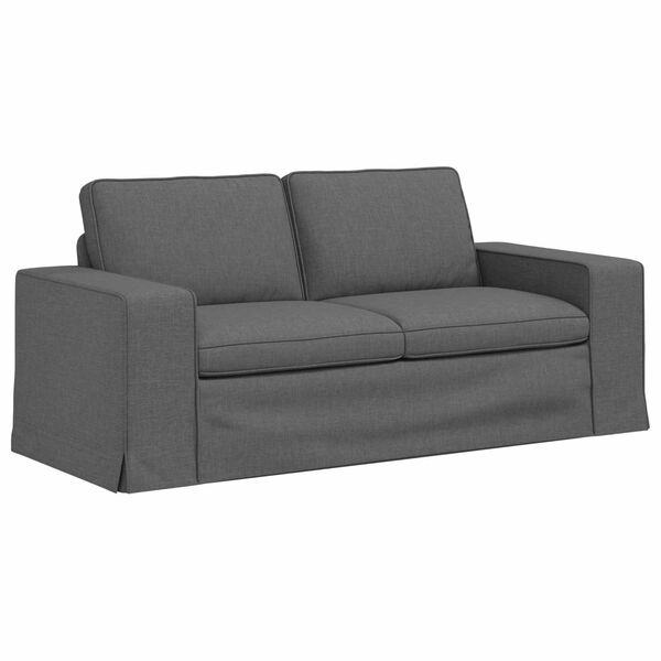 vidaXL Sofa 140cm Tamsiai pilka Metalas