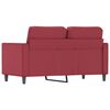 vidaXL Dvivietė sofa, raudonojo vyno spalvos, 120cm, dirbtinė oda