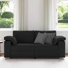 vidaXL Sofa Juoda 180 x 77 x 82 cm audinys
