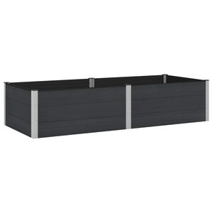 vidaXL Paauk&scaron;tinta sodo lova Juoda 250 x 100 x 54 cm aliuminis