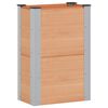 vidaXL Paauk&scaron;tinta sodo lova Ruda 50 x 30 x 72 cm WPC ir aliuminis