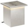 vidaXL Sodo vazonas su LED Sidabrinė 30 x 30 x 30 cm