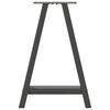 vidaXL Valgomojo stalo kojos, 2 vnt., antracito spalvos, 60x(72-73) cm, plienas