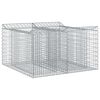 vidaXL Gabioninė pakelta lova 100 x 100 x 60 cm Galvanizuotas plienas