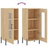 vidaXL &Scaron;oninė spintelė, ąžuolo spalvos, 34,5x34x90cm, apdirbta mediena