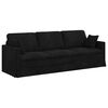 vidaXL Sofa 2 pcs Juoda 228 x 78 x 80 cm Aksomas