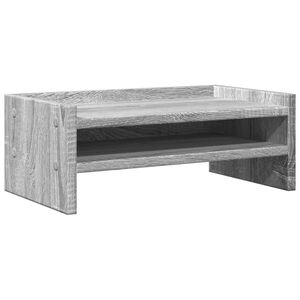 vidaXL Monitoriaus stovas, pilkas ąžuolo, 42x24x16cm, mediena