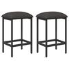 vidaXL Baro taburetė 2 pcs Tamsiai pilka 40 x 32 x 64 cm