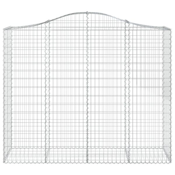 vidaXL Išlenkti gabiono krepšiai, 14vnt., 200x50x160/180cm, geležis