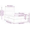 vidaXL Lova su daiktų laikymo vieta ir LED Tamsiai pilka 120 x 190 cm