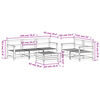 vidaXL Sodo sofos komplektas, 6 dalių, impregnuota pu&scaron;ies mediena