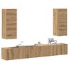vidaXL 4 dalių sieninis televizoriaus spintelės komplektas Artisan Oak