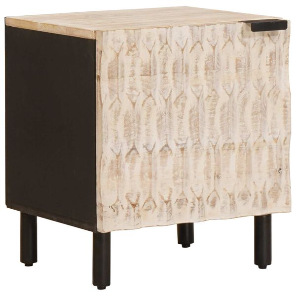 vidaXL &Scaron;alia lovos spintelė 2 pcs Balta 40 x 33 x 46 cm