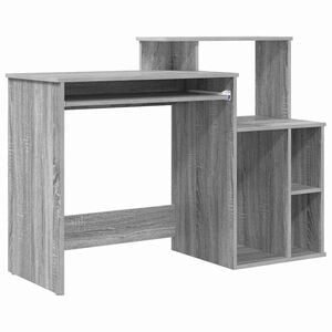 vidaXL Stalas Pilkas Sonoma 120,5 x 44 x 88,5 cm Apdirbta mediena