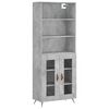 vidaXL Komoda, betono pilkos spalvos, 69,5x34x180cm, apdirbta mediena