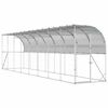 vidaXL Vi&scaron;tų narvas prie sienos Sidabrinė 600 x 150 x 215 cm