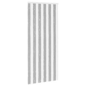 vidaXL Vabzdžių Užuolaida i&scaron; Chenille Pilka ir balta 100 x 230 cm