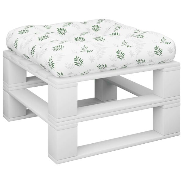 vidaXL Paletės pagalvėlė, 60x60x12cm, audinys, su lapais