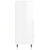 vidaXL Šoninė spintelė, balta, 34,5x34x90cm, apdirbta mediena, blizgi