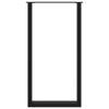 vidaXL Baro stalo kojos, U formos, 2 vnt., juodos, 60x(110-111) cm, plienas