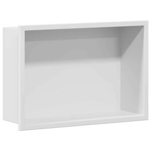 vidaXL Du&scaron;o ni&scaron;a Balta 30 x 20 x 9,5 cm Nerūdijantis plienas