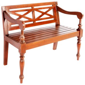 vidaXL Batavia suoliukas, 98 cm, raudonmedis, tamsiai rudos spalvos