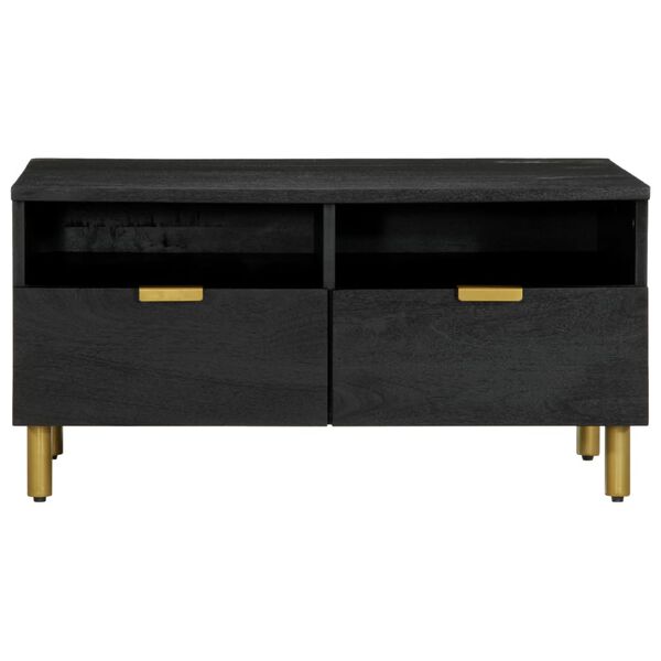 vidaXL kavos staliukas juodas 80x54x40 cm Engineered Wood