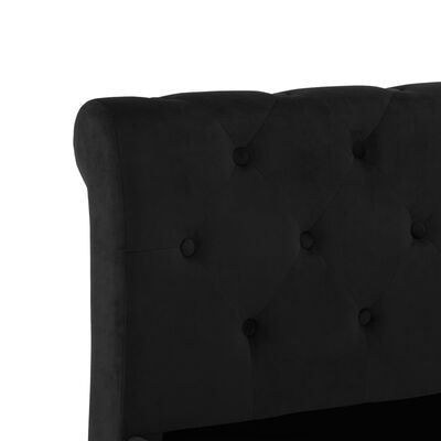 vidaXL Lovos rėmas, juodos spalvos, 120x200cm, aksomas