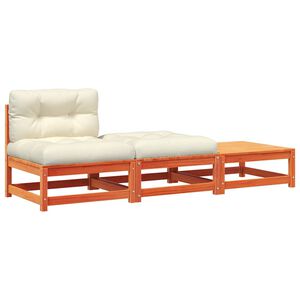vidaXL Sodo sofos dalis su pagalvėlėmis ir pakojomis, be porankių