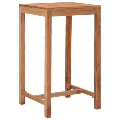vidaXL Sodo baro stalas, 60x60x105cm, tikmedžio medienos masyvas