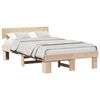 vidaXL Lovos rėmas Natūrali 140 x 190 cm Kietos pu&scaron;ies mediena