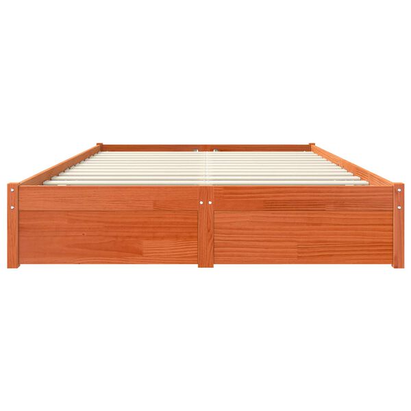 vidaXL Lovos rėmas Va&scaron;ko ruda 120 x 200 cm Kietas pu&scaron;ies medis