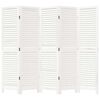 vidaXL Kambario pertvara, 5 segmentai, balta, paulovnijos masyvas